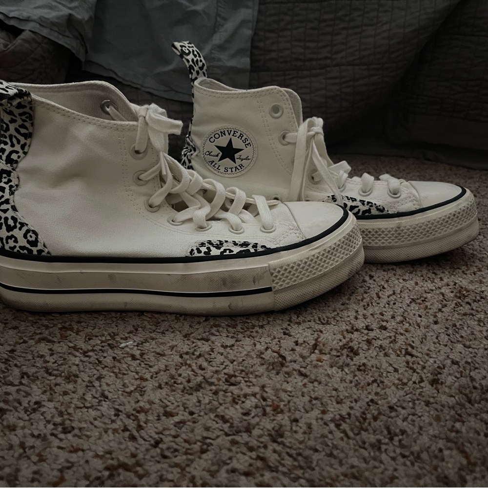 Converse Platform Animal Print High-Top Sneakers